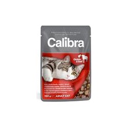 Calibra Cat Tasche - Huhn und Rindfleisch in Soße 100 g