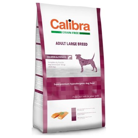 Calibra Dog Grain Free Adult Large Breed Salmon 12kg