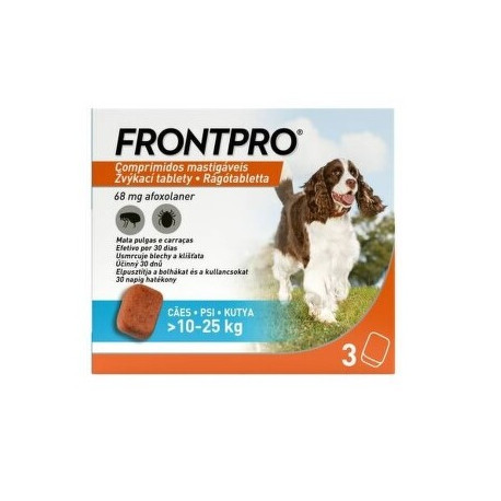 FRONTPRO Antiparasitäre Kautabletten für Hunde (10-25 kg) 3 Tabletten